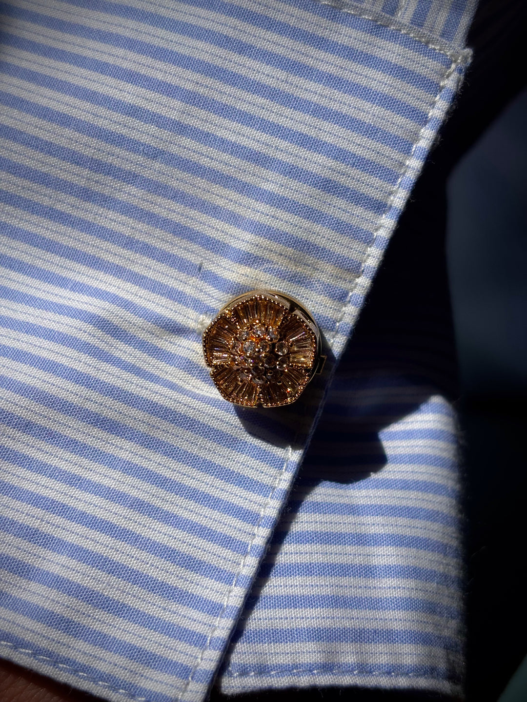 Bijou de bouton Fleur Précieuse Fleur - zoom sur manchette 