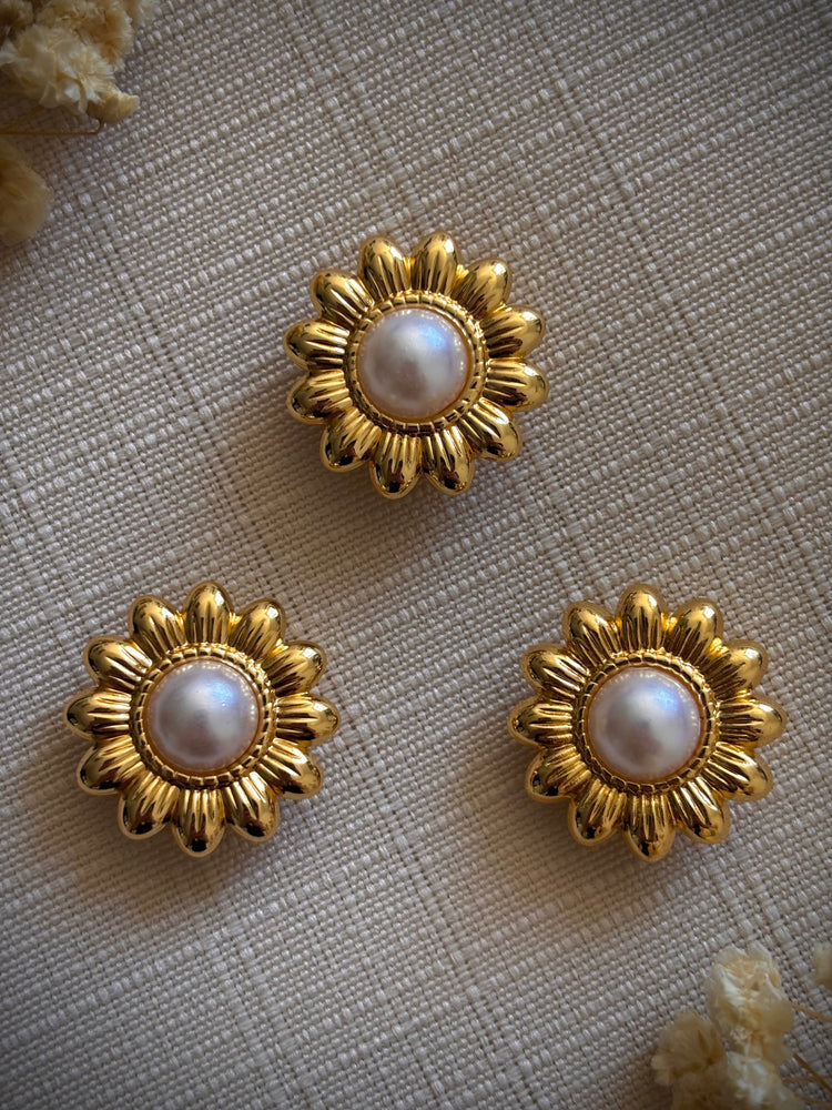 bijoux-de-bouton-tournesol-perle-set-3-vue-de-face